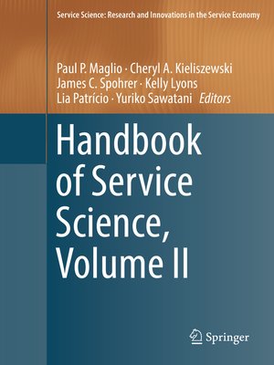cover image of Handbook of Service Science, Volume II